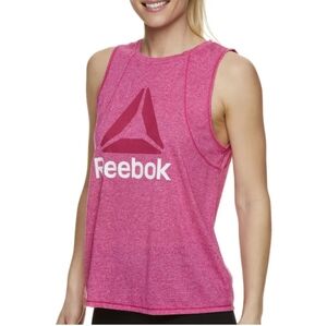 Reebok Heathered Pink Muscle Tee